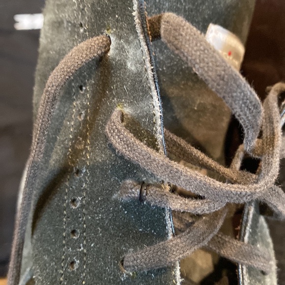 Kiton Suede Green Wingtip Boots. Size 11